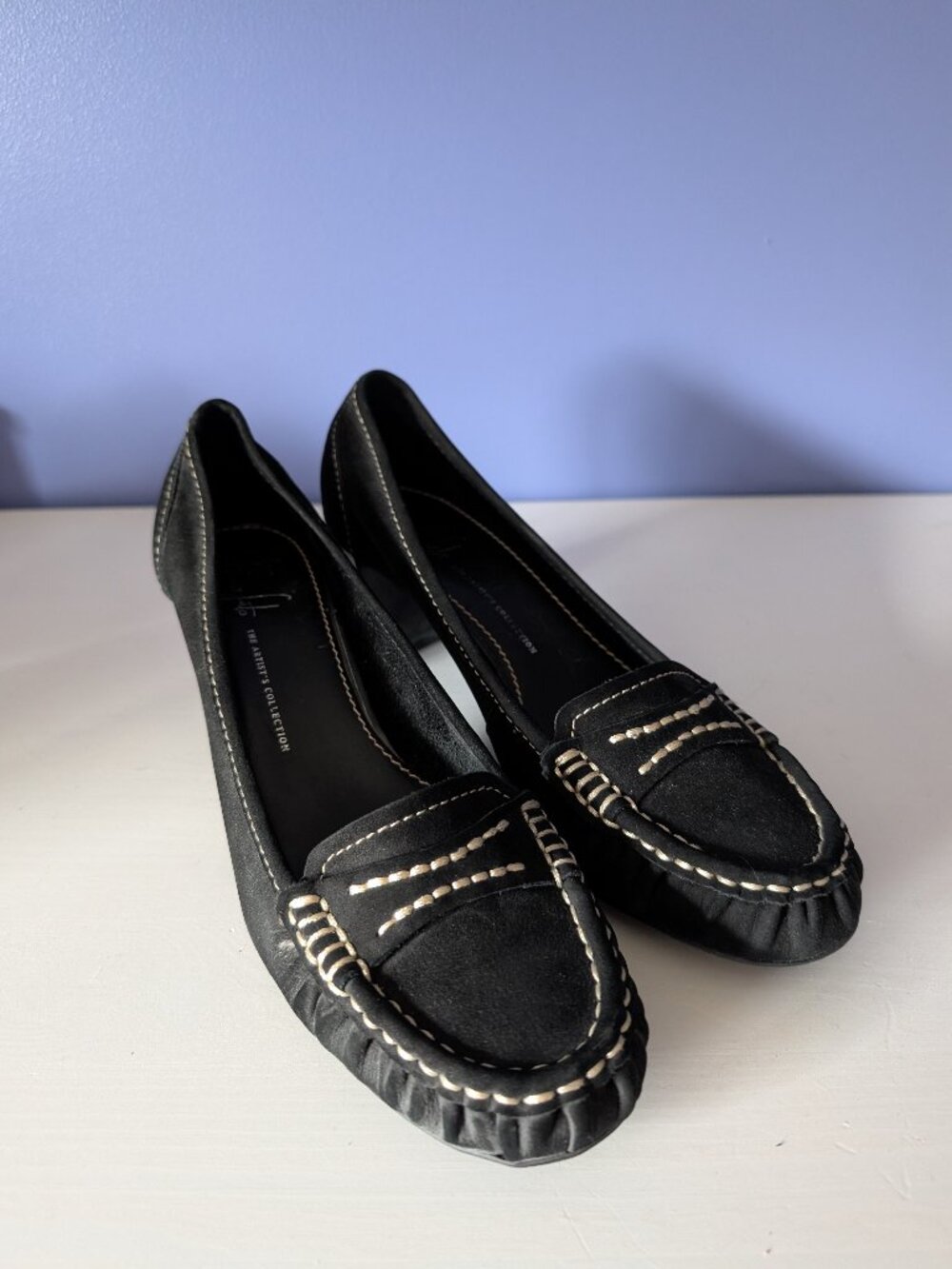 Black Suede Pumps by Franco Sarto The Artist Collection, Size 8.5 Medium